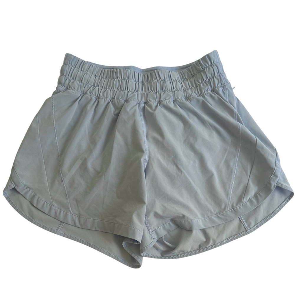Lululemon Track That Mid-Rise Lined Short 5" Blue Linen SZ 6 - Picture 6 of 7
